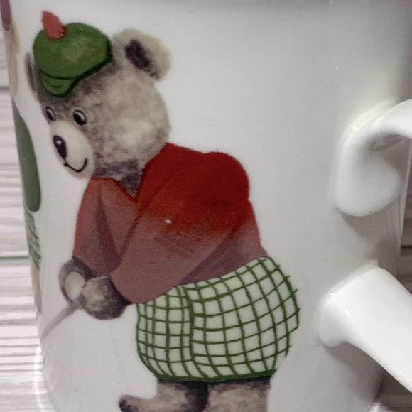 Harrods Bears Golfing Coffee Tea Mug Fine Bone China England - Picture 10 of 10
